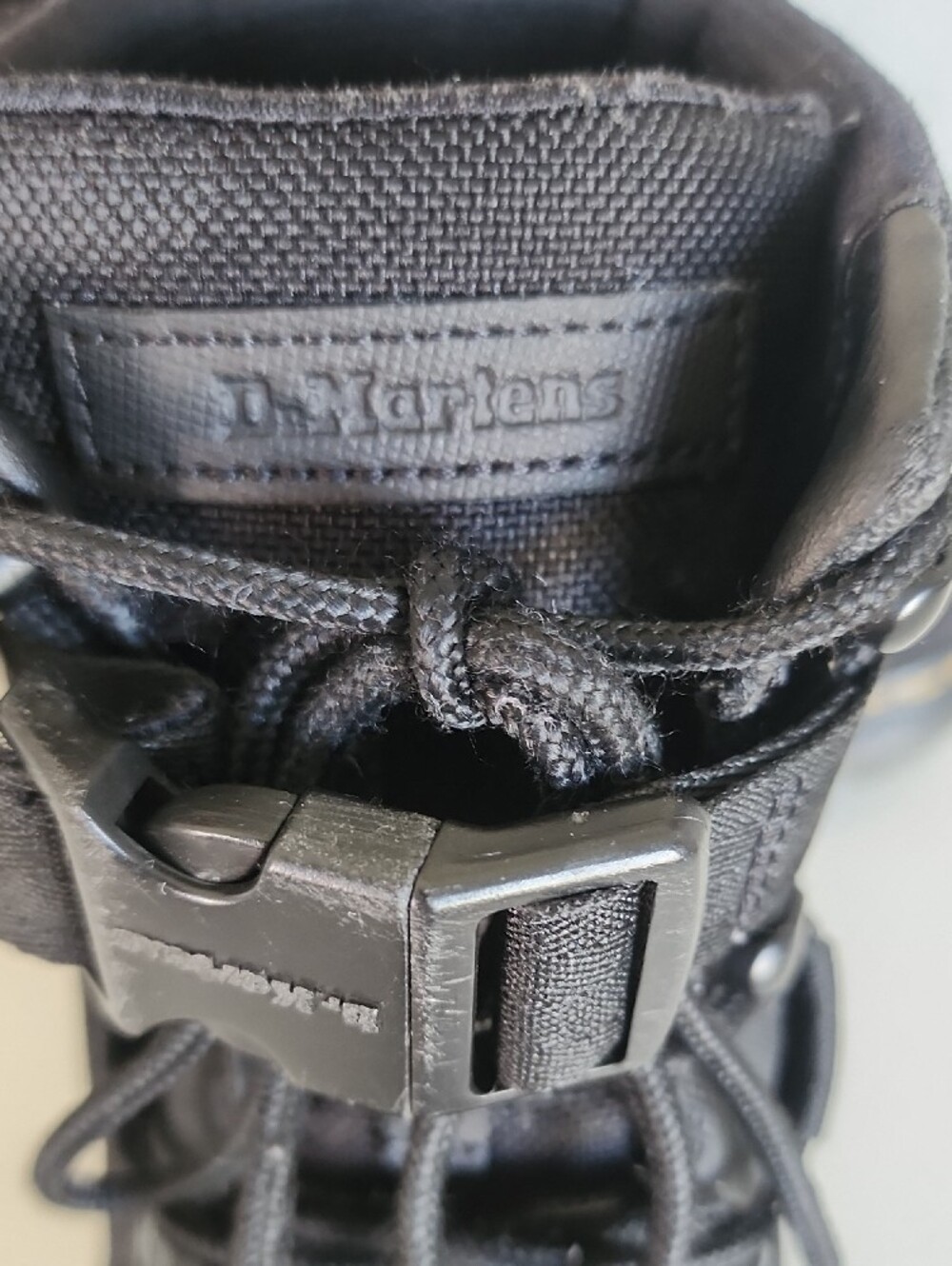 Dr. Martens Black Tactical Lace-Up Boots with Ankle Strap - Picture 3 of 13